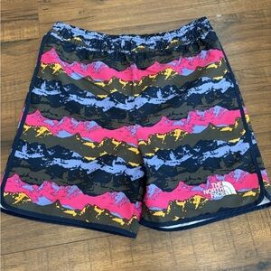 Boys Northface Shorts Size Large 12 Flash Dry Quick Dry Multi Color Athletic